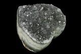 Silvery Quartz Heart - Uruguay #123739-1